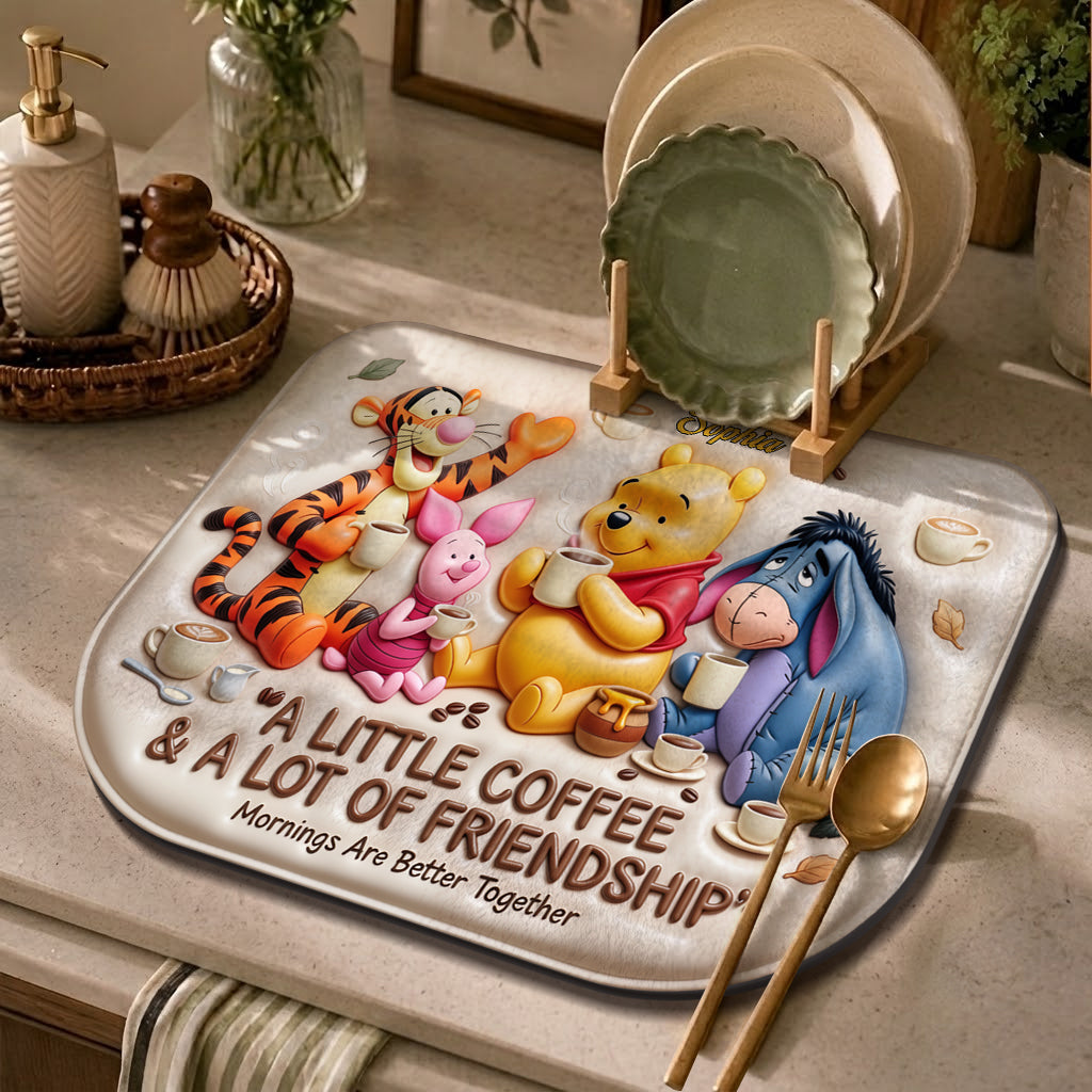 Personalized Drying Mat with Friends Design for Coffee Lovers Drying Mat GradoCreations