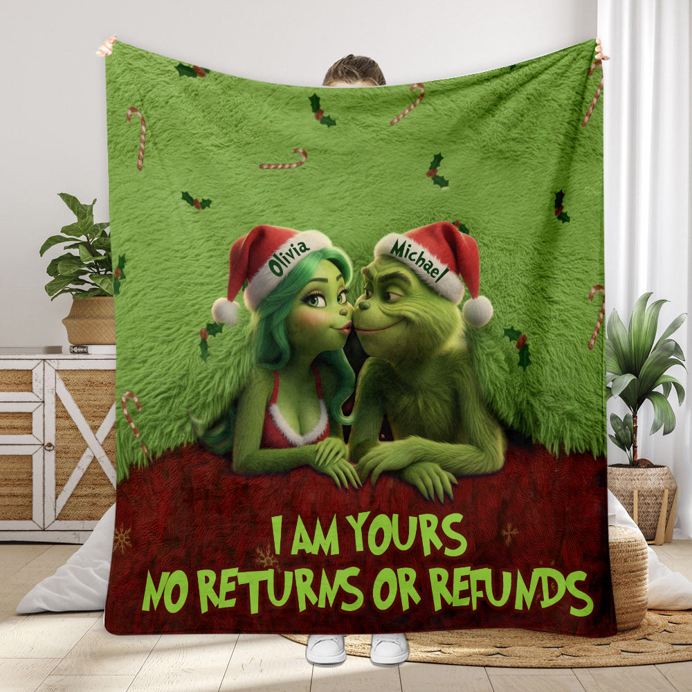 Personalized Christmas Quilt Set with Grinch Design for Couples Quilt Set GradoCreations