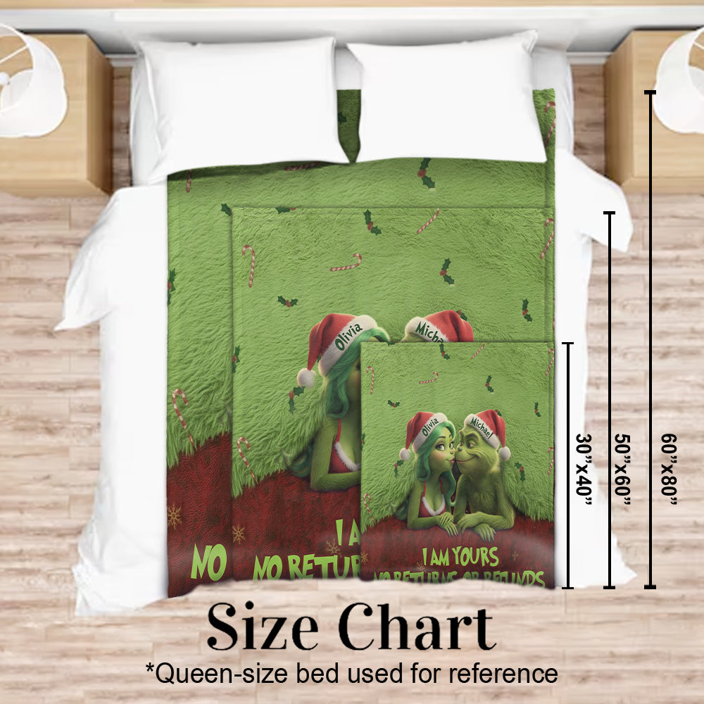Personalized Christmas Blanket with Custom Names for Couples Blanket GradoCreations