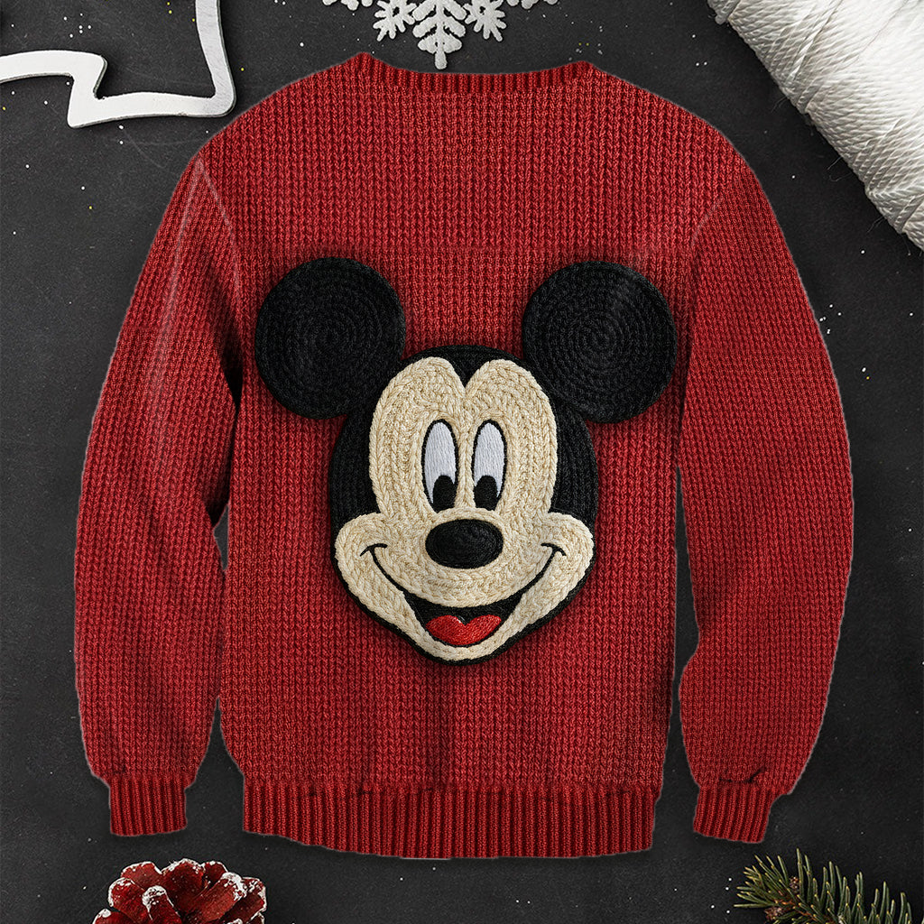 Personalized Mickey Mouse Ugly Sweater Custom Name Christmas Gift Ugly Sweater GradoCreations