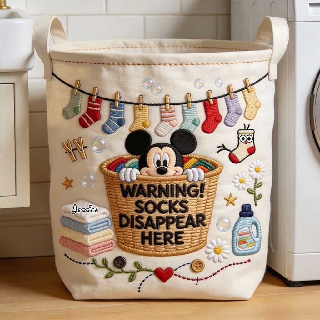 Personalized Family Storage Basket with Cute Sock Design Storage Basket GradoCreations