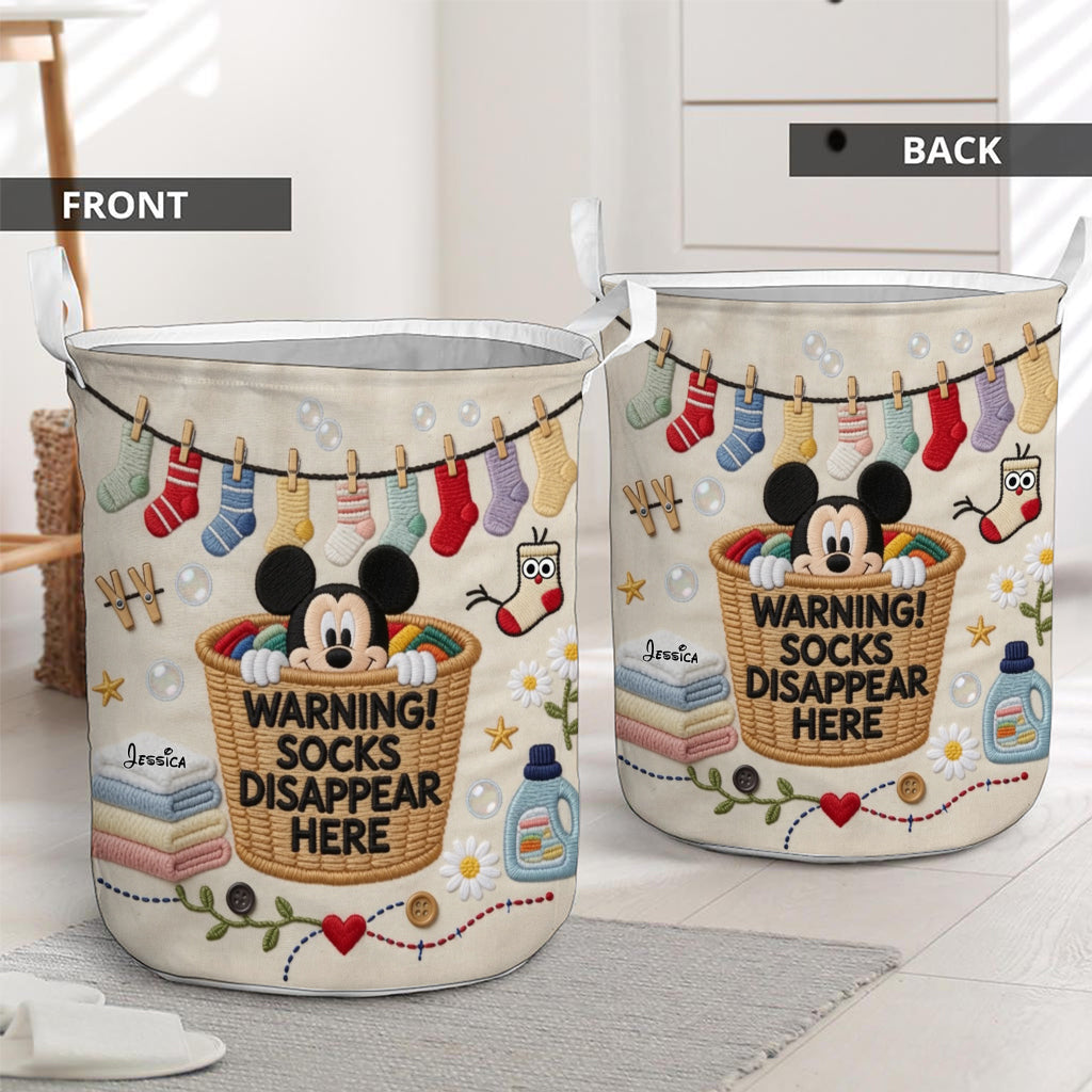 Personalized Laundry Basket Custom Printed Storage Bag for Kids Laundry Basket GradoCreations