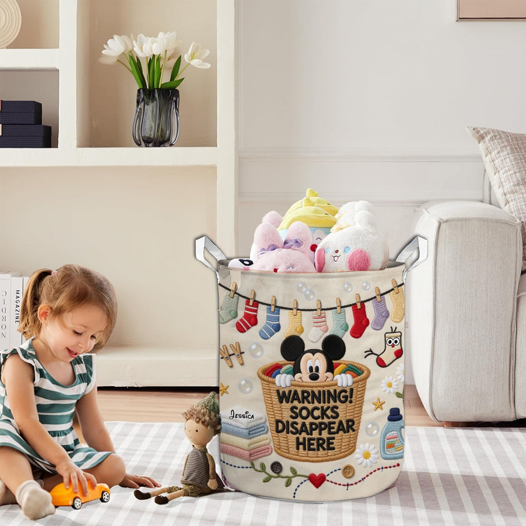 Personalized Family Storage Basket with Cute Sock Design Storage Basket GradoCreations