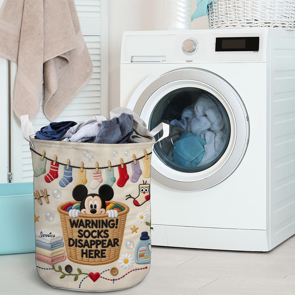 Personalized Laundry Basket Custom Printed Storage Bag for Kids Laundry Basket GradoCreations