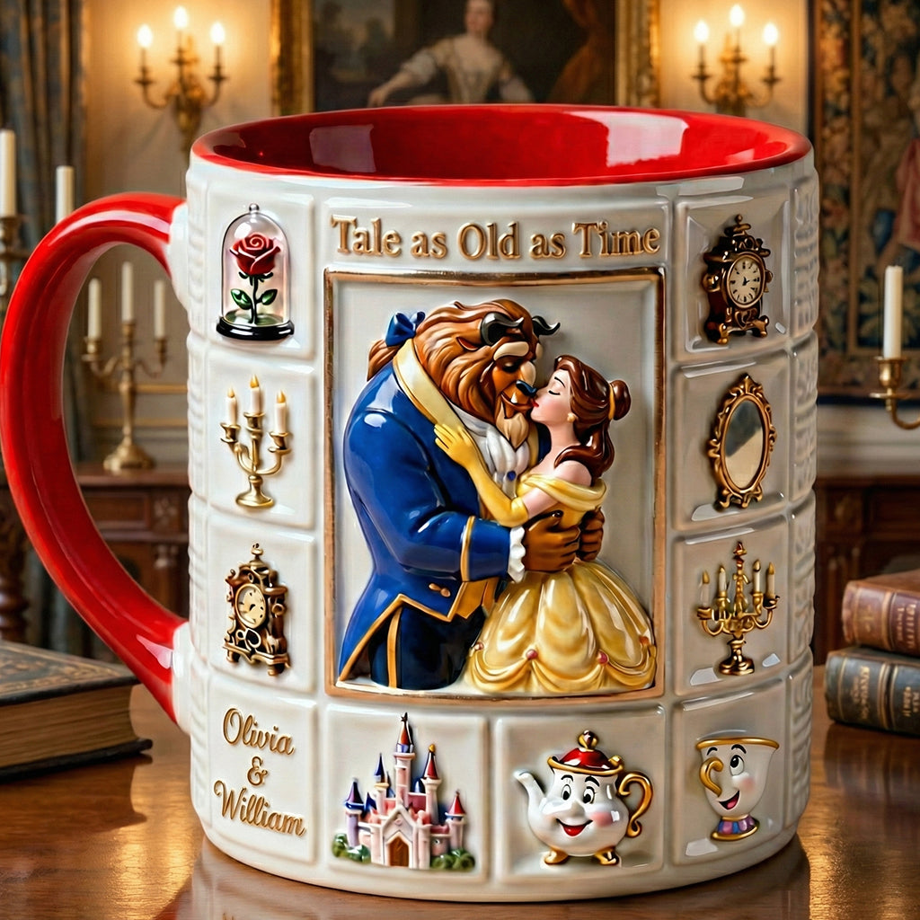 Personalized Beauty and the Beast Accent Mug Unique Gift Accent Mug GradoCreations