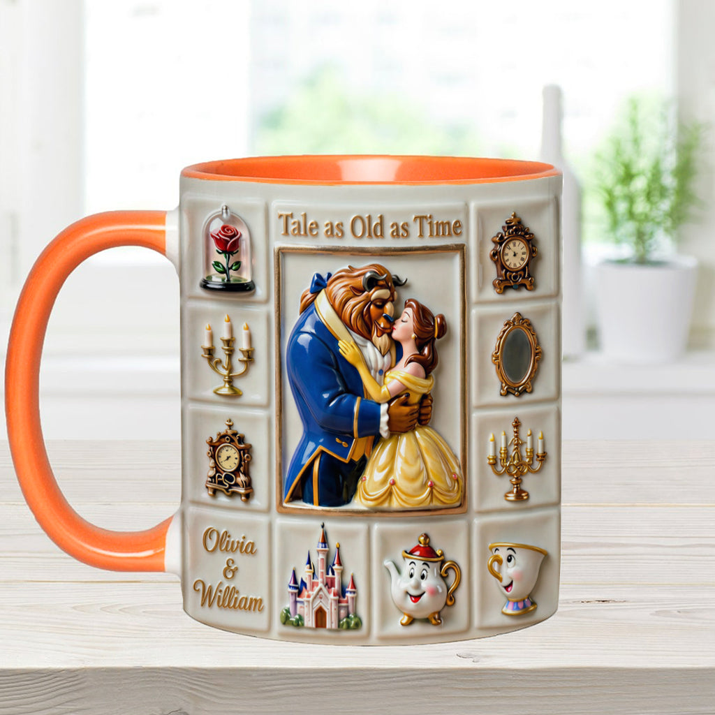 Personalized Beauty and the Beast Accent Mug Unique Gift Accent Mug GradoCreations