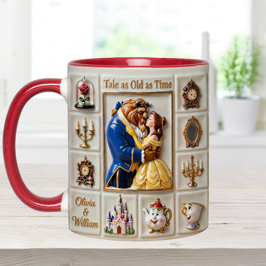 Personalized Beauty and the Beast Accent Mug Unique Gift Accent Mug GradoCreations