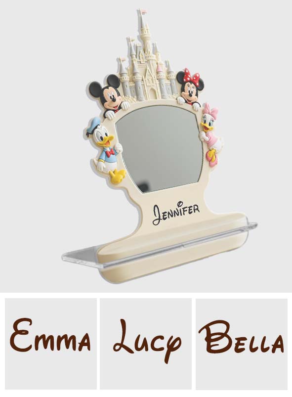 Personalized Disney Character Desk Mirror Custom Name Gift Desk Mirror GradoCreations