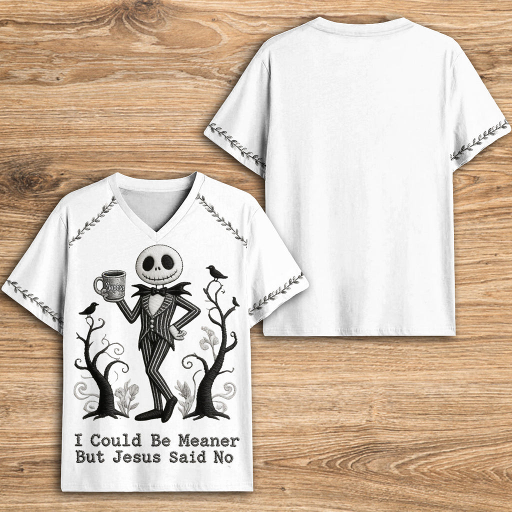 Personalized Fully Printed V-Neck T-Shirt Unique Gift Idea Fully Printed V-Neck T-Shirt GradoCreations