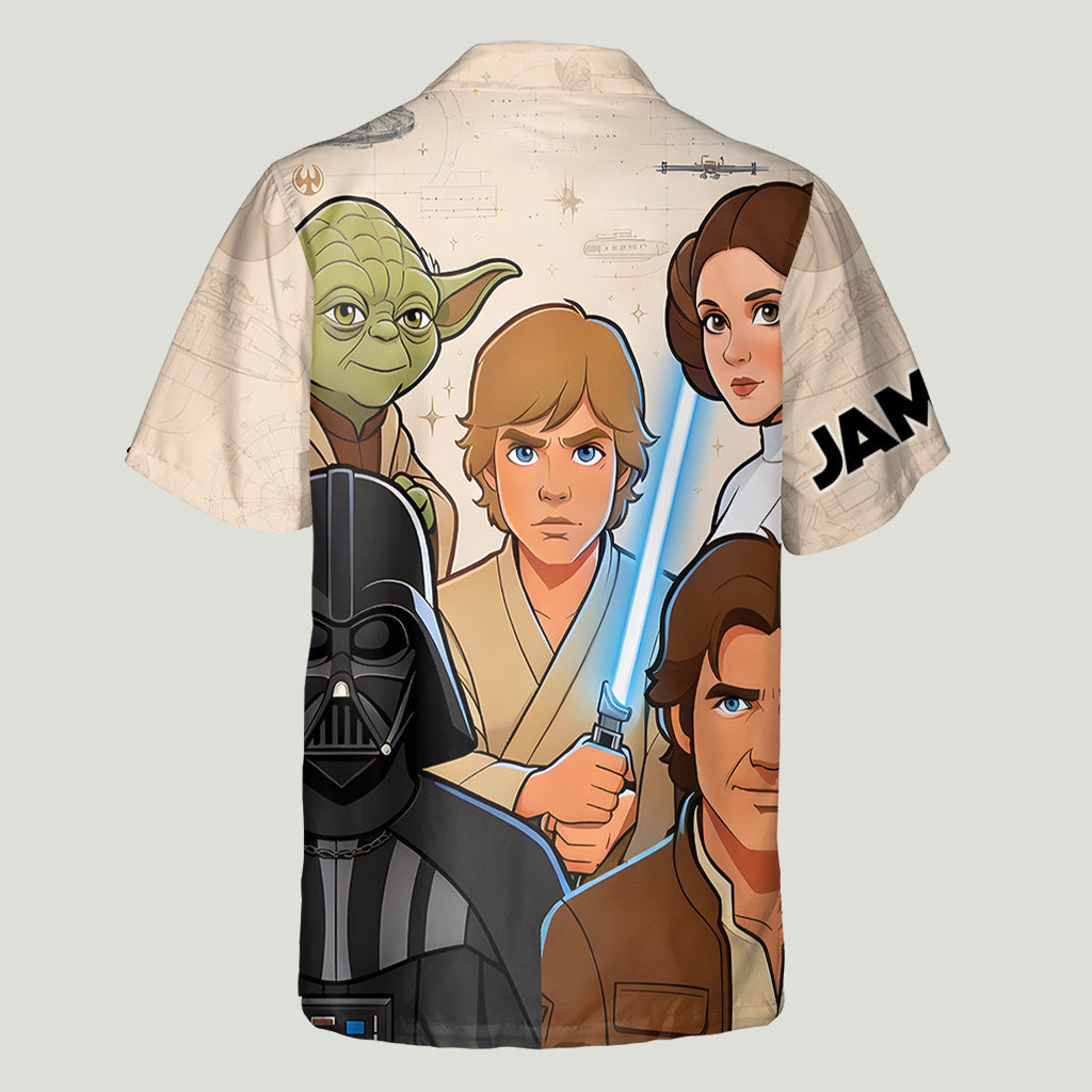 Personalized Star Wars Hawaiian Shirt Custom Name Gift for Fans Hawaiian Shirt GradoCreations
