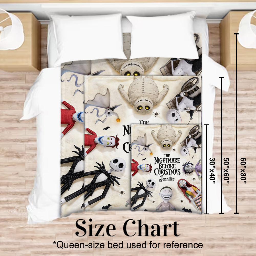 Personalized Nightmare Before Christmas Blanket Gift for Kids Blanket GradoCreations