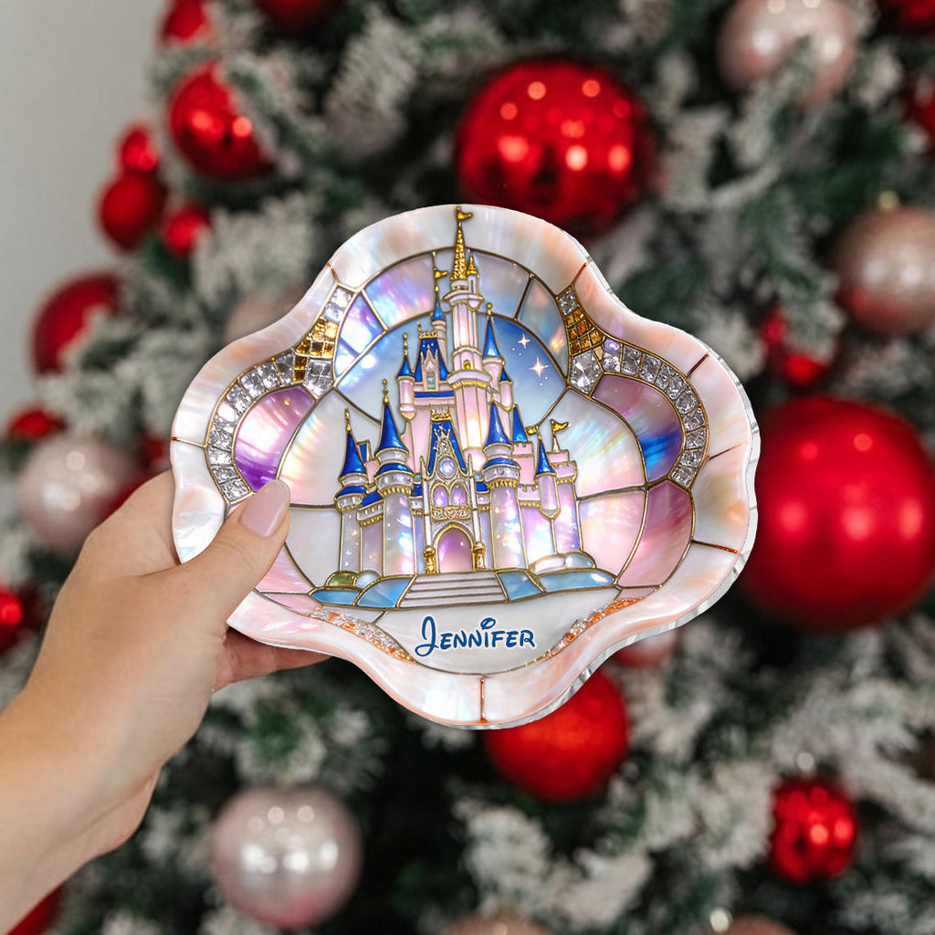 Personalized Acrylic Catch-All Tray with Magical Castle Design Catch-All Tray GradoCreations