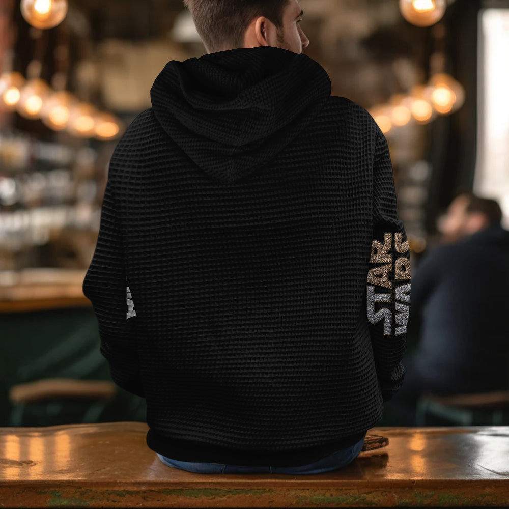 Personalized Star Wars Waffle Hoodie with Custom Name Gift for Fans Waffle Hoodie GradoCreations
