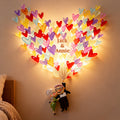 Personalized LED Light Acrylic Sign Couple Gift with Heart Design LED Light Acrylic Sign GradoCreations