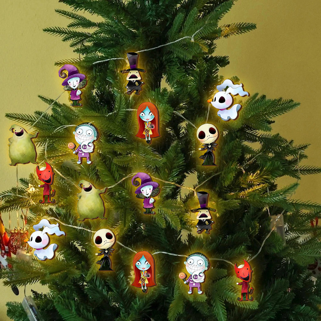 Personalized Nightmare Before Christmas String Lights Custom Design for Holiday Decor String Lights GradoCreations