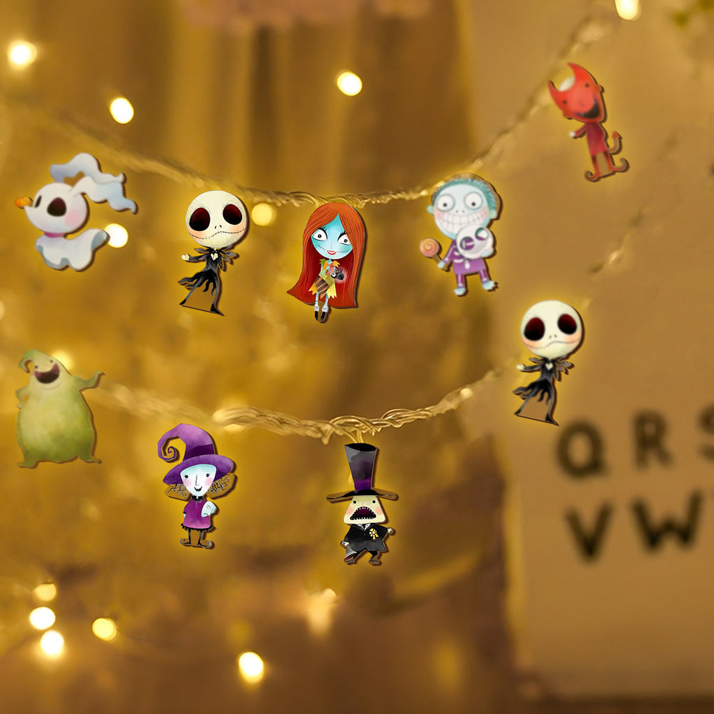Personalized Nightmare Before Christmas String Lights Custom Design for Holiday Decor String Lights GradoCreations