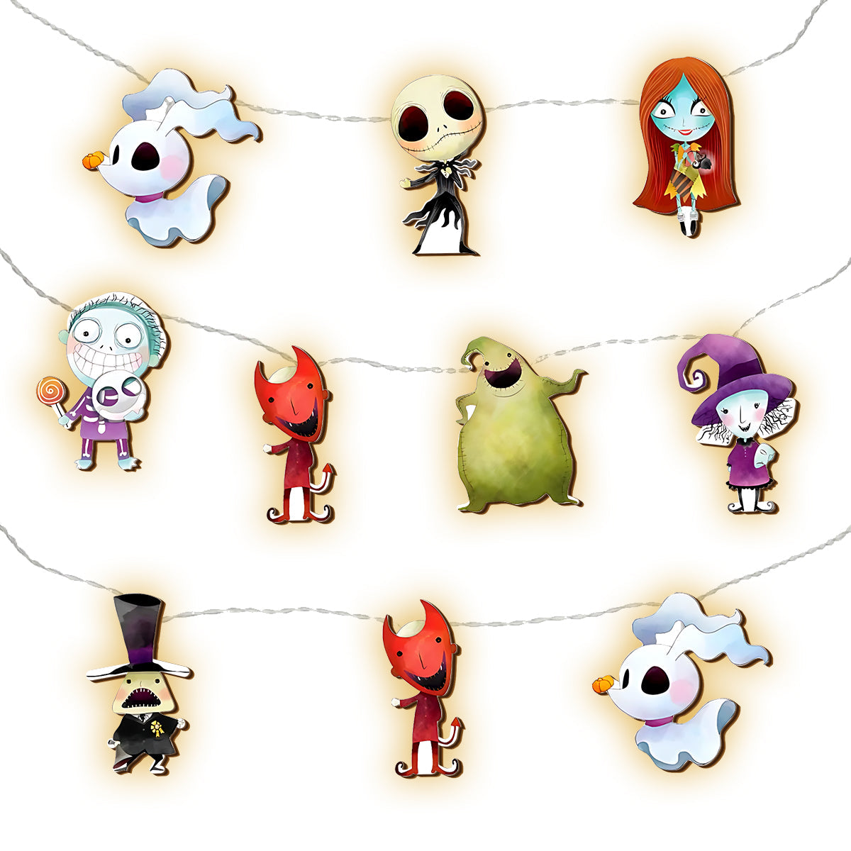 Personalized Nightmare Before Christmas String Lights Custom Design for Holiday Decor String Lights GradoCreations