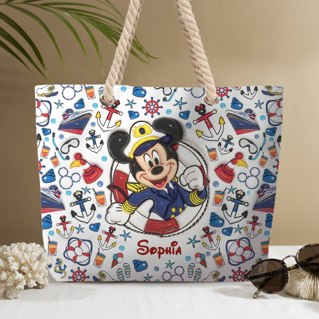 Personalized Canvas Beach Bag with Rope Handle for Kids Beach Bag GradoCreations