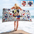 Personalized Quick-dry Beach Towel with Name for Family Cruise Beach Towel GradoCreations