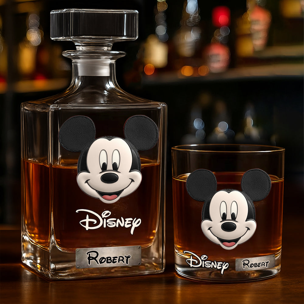 Personalized Whiskey Decanter Set Custom Name Gift for Him Whiskey Decanter Set GradoCreations