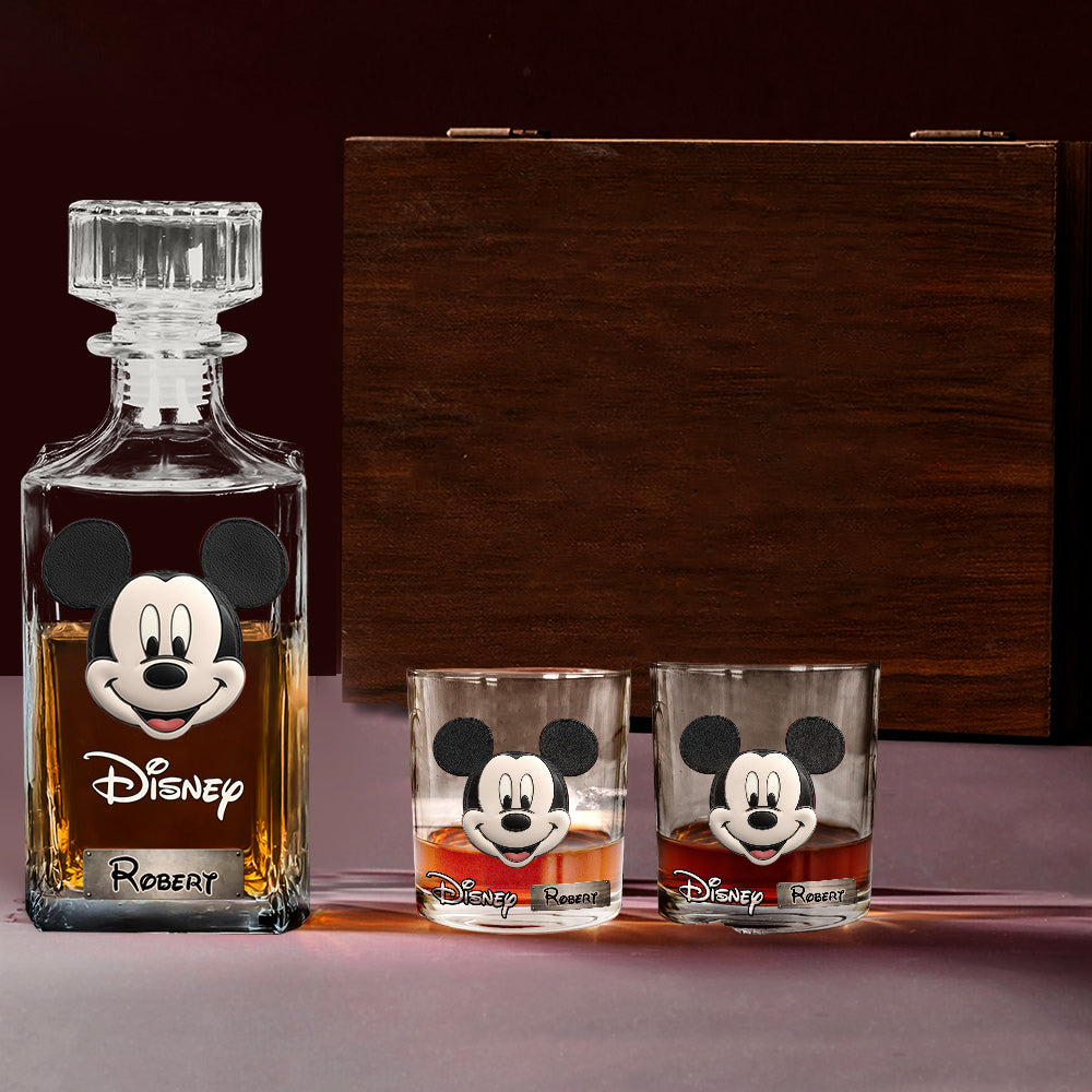 Personalized Whiskey Decanter Set Custom Name Gift for Him Whiskey Decanter Set GradoCreations