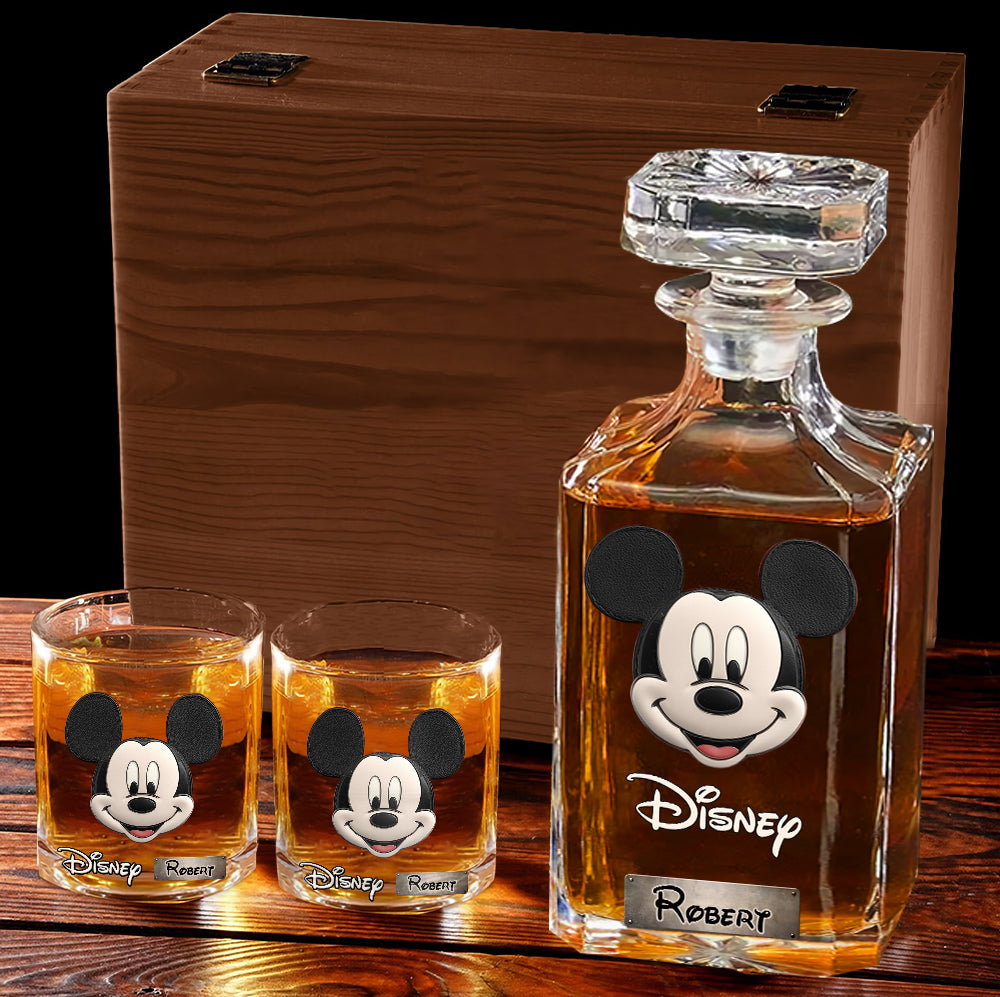 Personalized Whiskey Decanter Set Custom Name Gift for Him Whiskey Decanter Set GradoCreations