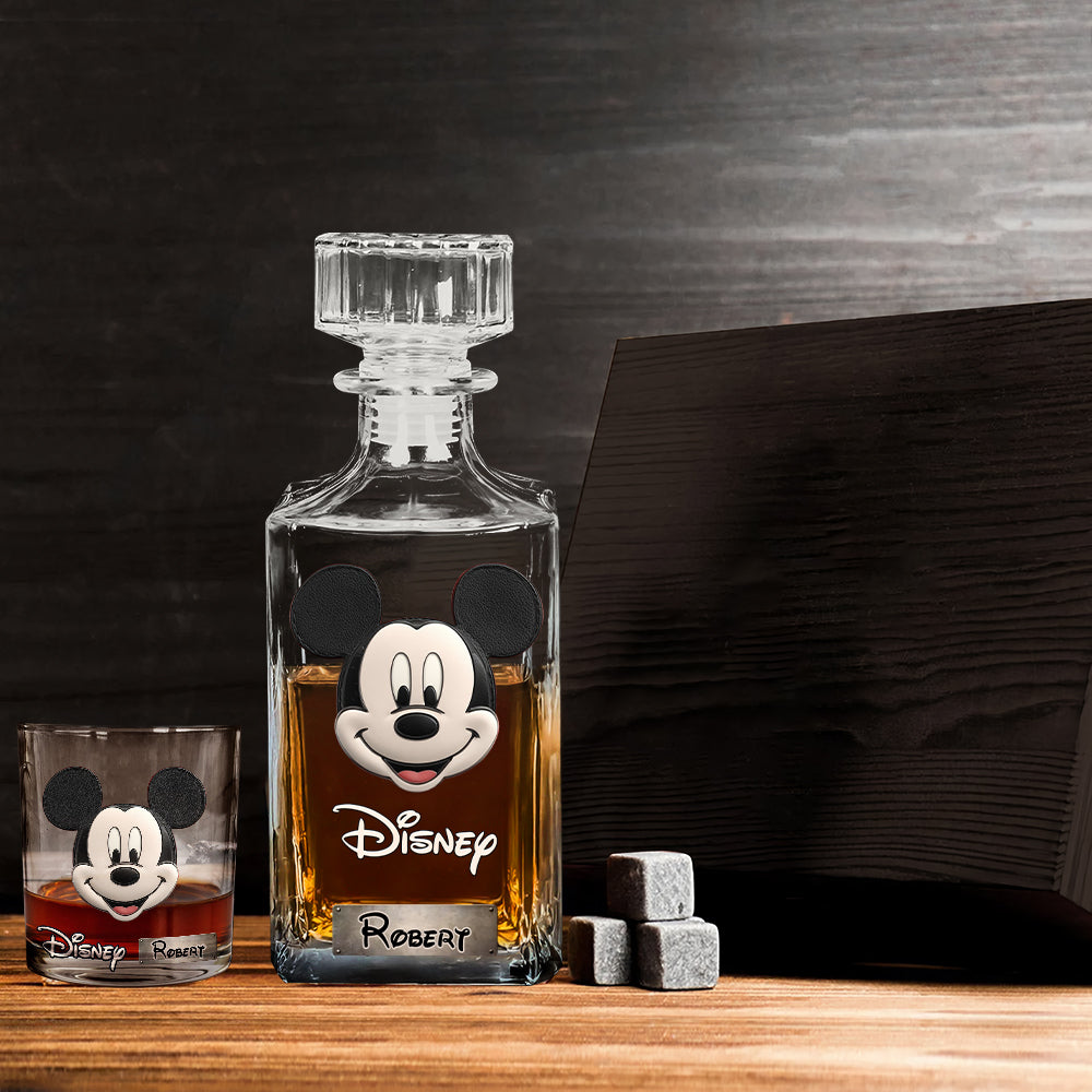 Personalized Whiskey Decanter Set Custom Name Gift for Him Whiskey Decanter Set GradoCreations