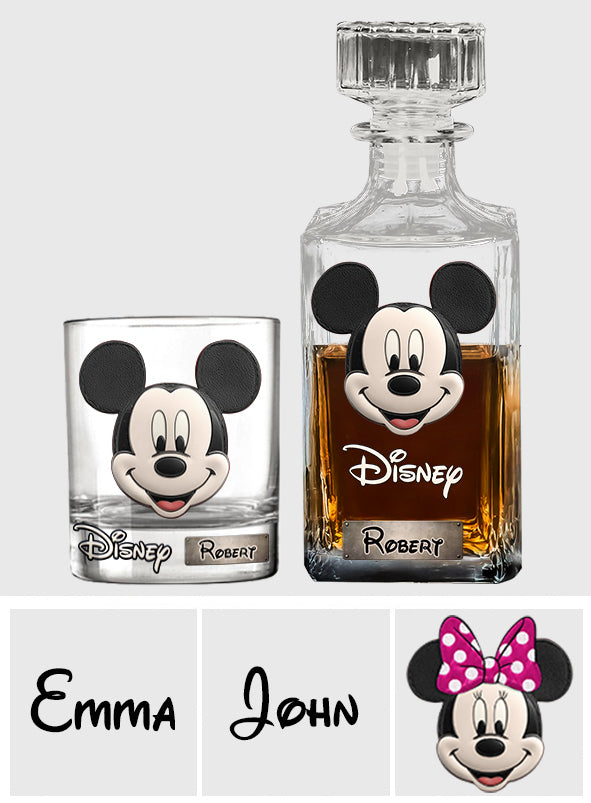 Personalized Whiskey Decanter Set Custom Name Gift for Him Whiskey Decanter Set GradoCreations