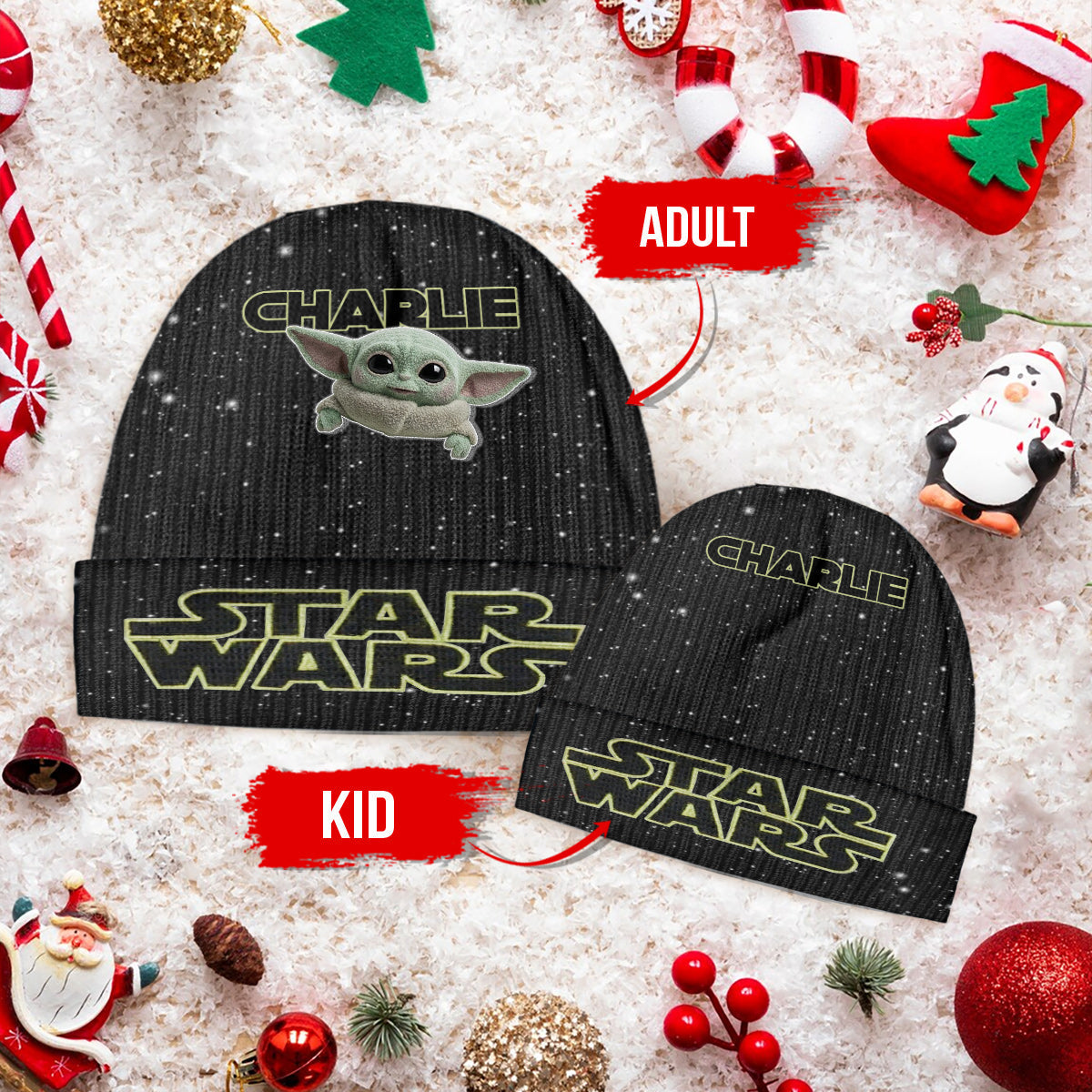 Personalized Star Wars Beanie Hat with Custom Patches for Kids & Adults Beanie Hat With Patches GradoCreations