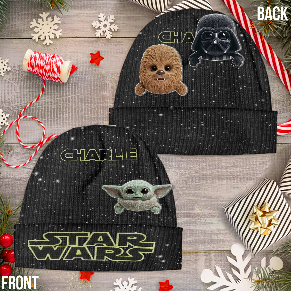 Personalized Star Wars Beanie Hat with Custom Patches for Kids & Adults Beanie Hat With Patches GradoCreations