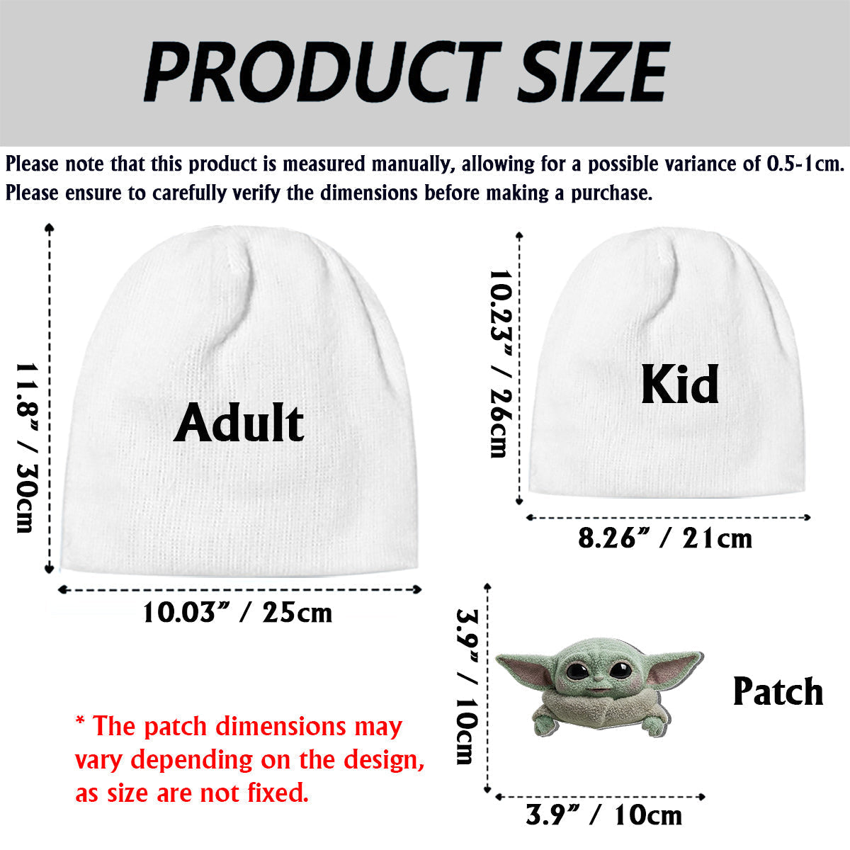 Personalized Star Wars Beanie Hat with Custom Patches for Kids & Adults Beanie Hat With Patches GradoCreations