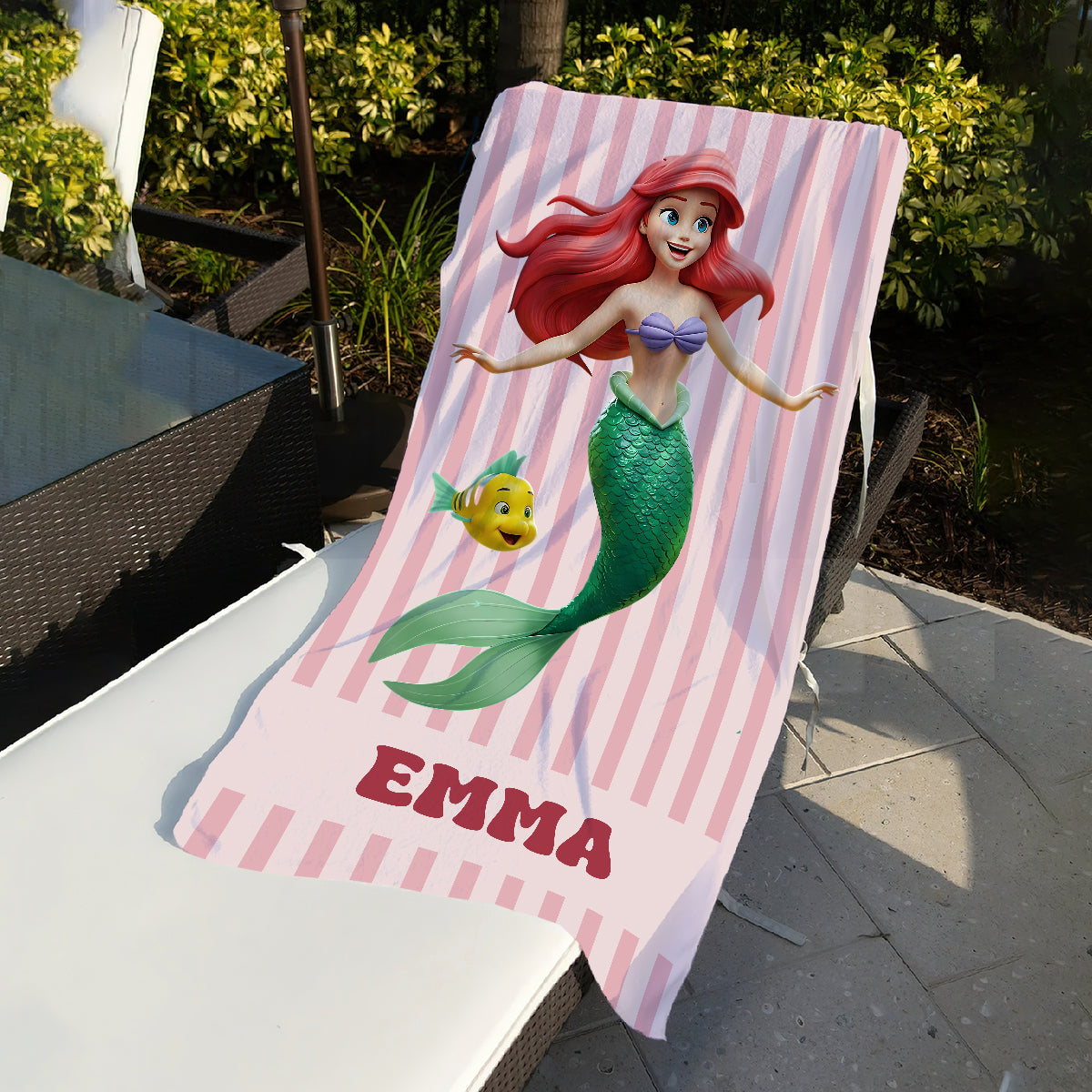 Personalized Quick-dry Beach Towel with Magical Princess Design for Girls Beach Towel GradoCreations