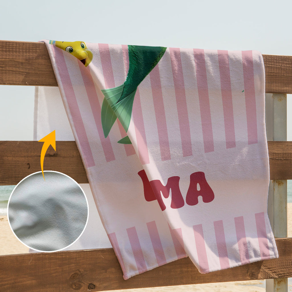 Personalized Quick-dry Beach Towel with Magical Princess Design for Girls Beach Towel GradoCreations