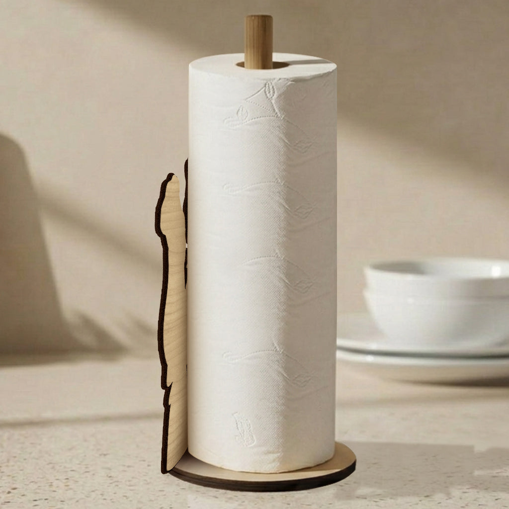 Personalized Couple Paper Towel Stand Custom Name Gift for Kitchen Paper Towel Stand GradoCreations