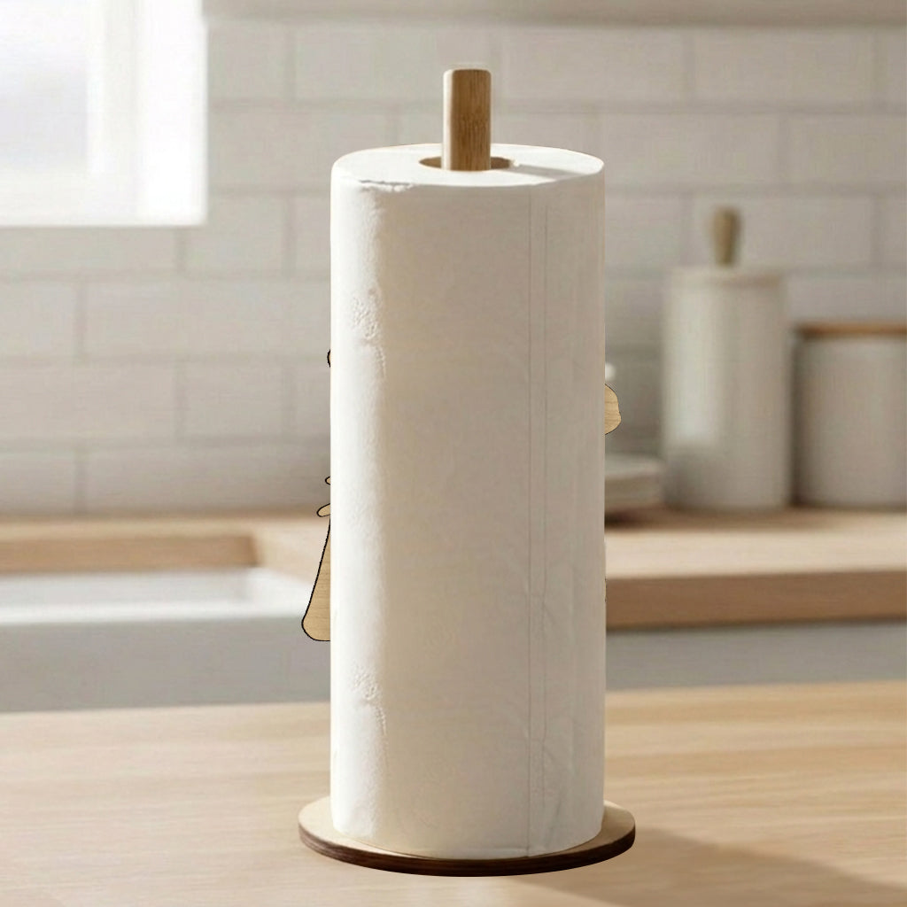 Personalized Couple Paper Towel Stand Custom Name Gift for Kitchen Paper Towel Stand GradoCreations