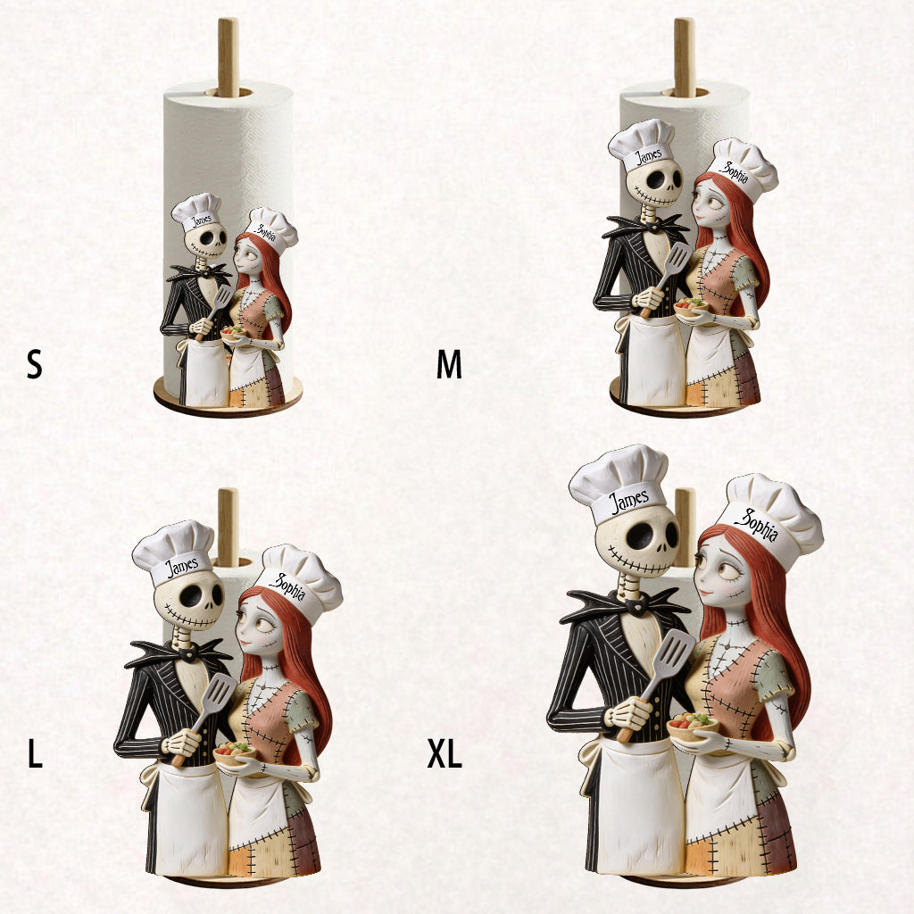 Personalized Couple Paper Towel Stand Custom Name Gift for Kitchen Paper Towel Stand GradoCreations