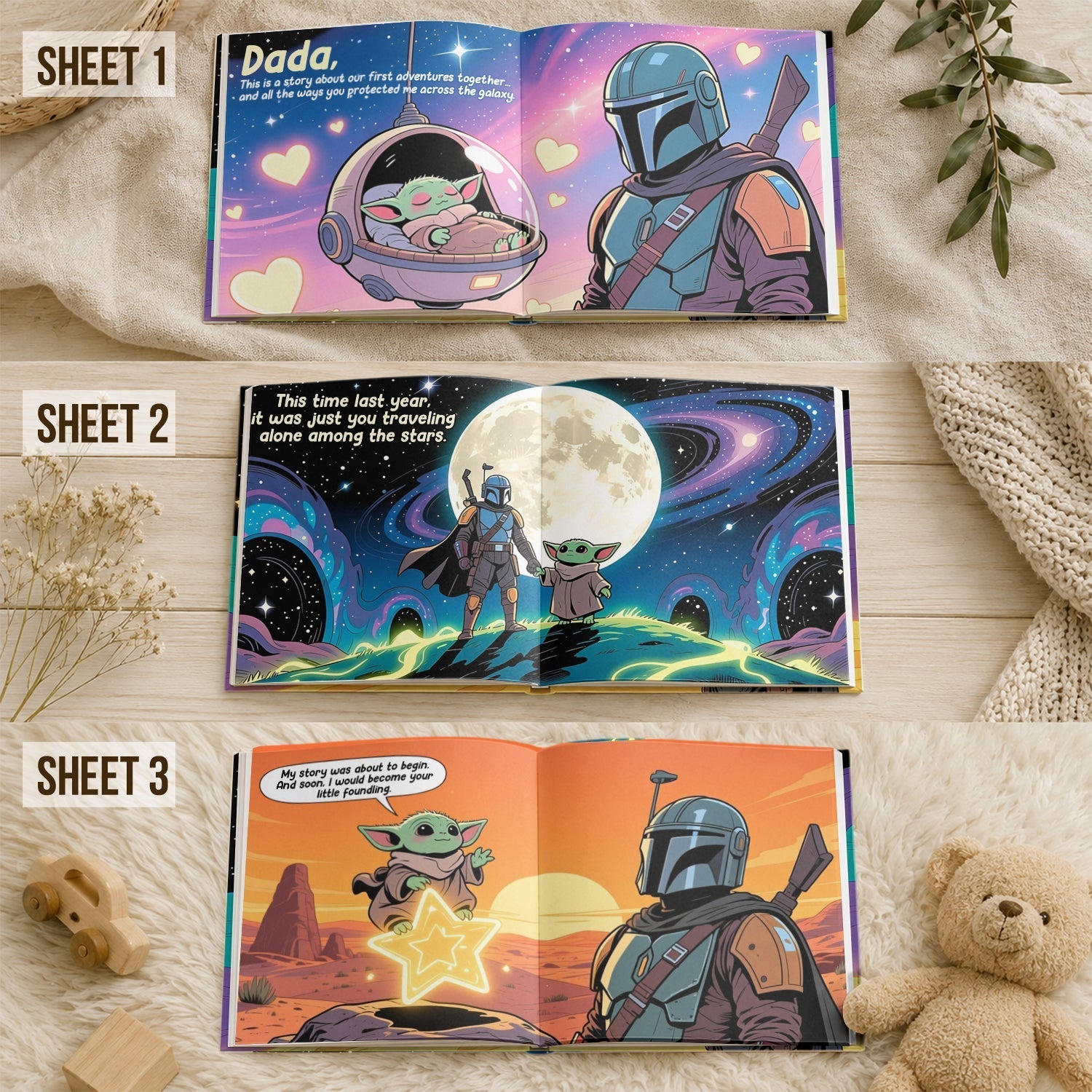 Personalized Storybook for Father's Day with Custom Photos Storybook GradoCreations