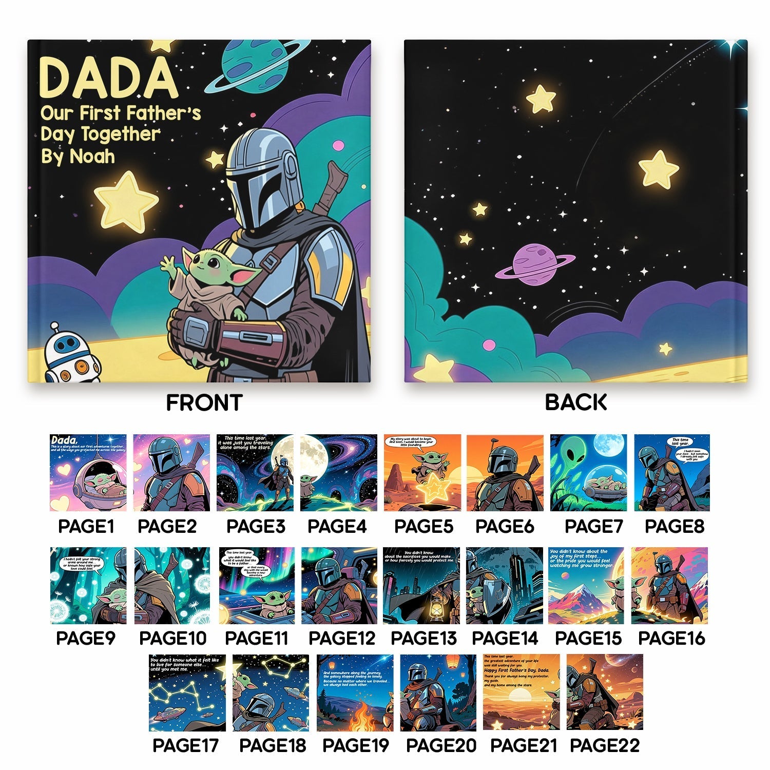 Personalized Storybook for Father's Day with Custom Photos Storybook GradoCreations