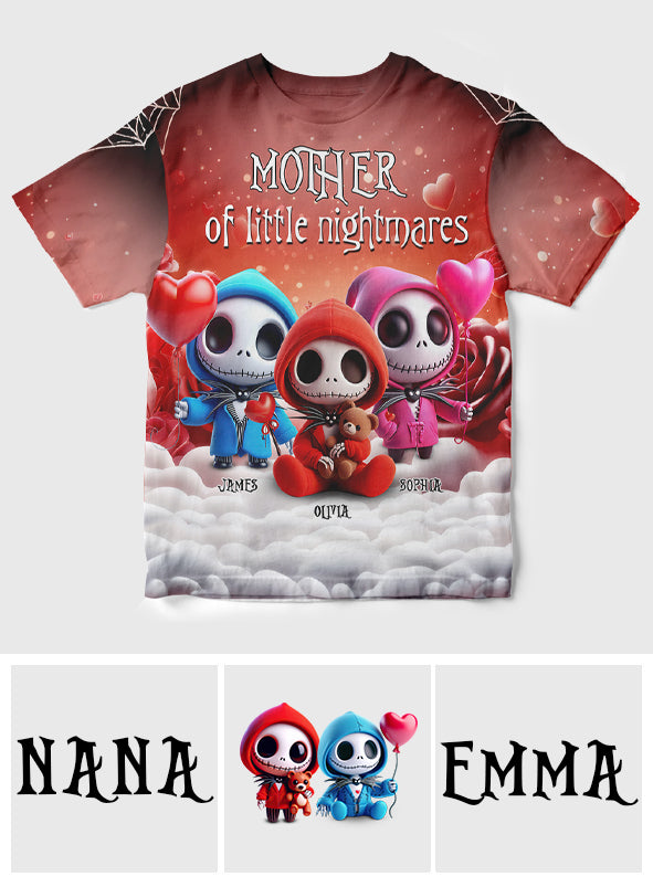 Personalized All Over Shirt for Mom with Little Nightmares Design All Over Shirt GradoCreations
