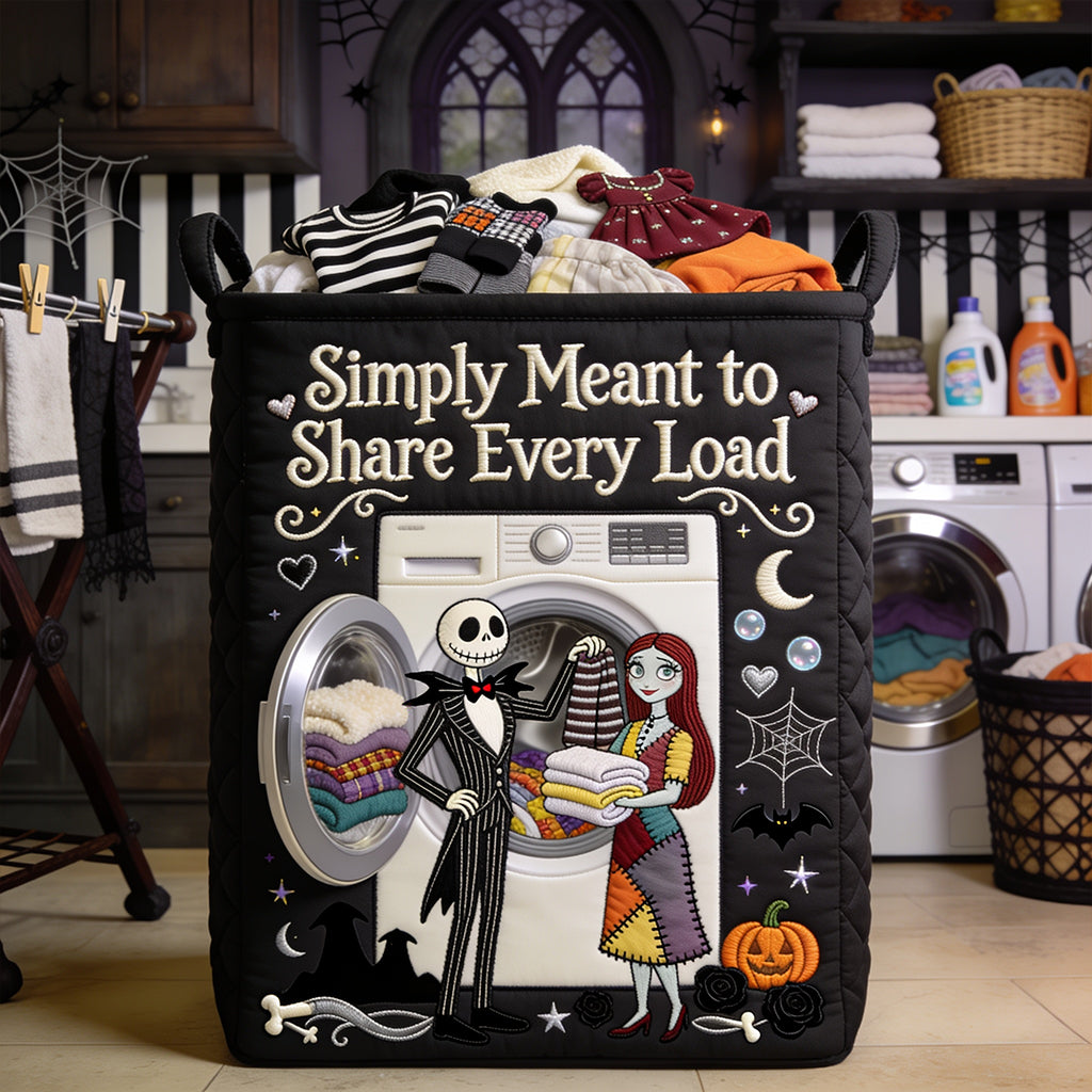 Personalized Quilted Laundry Basket Custom Design Gift for Couples Quilted Laundry Basket GradoCreations