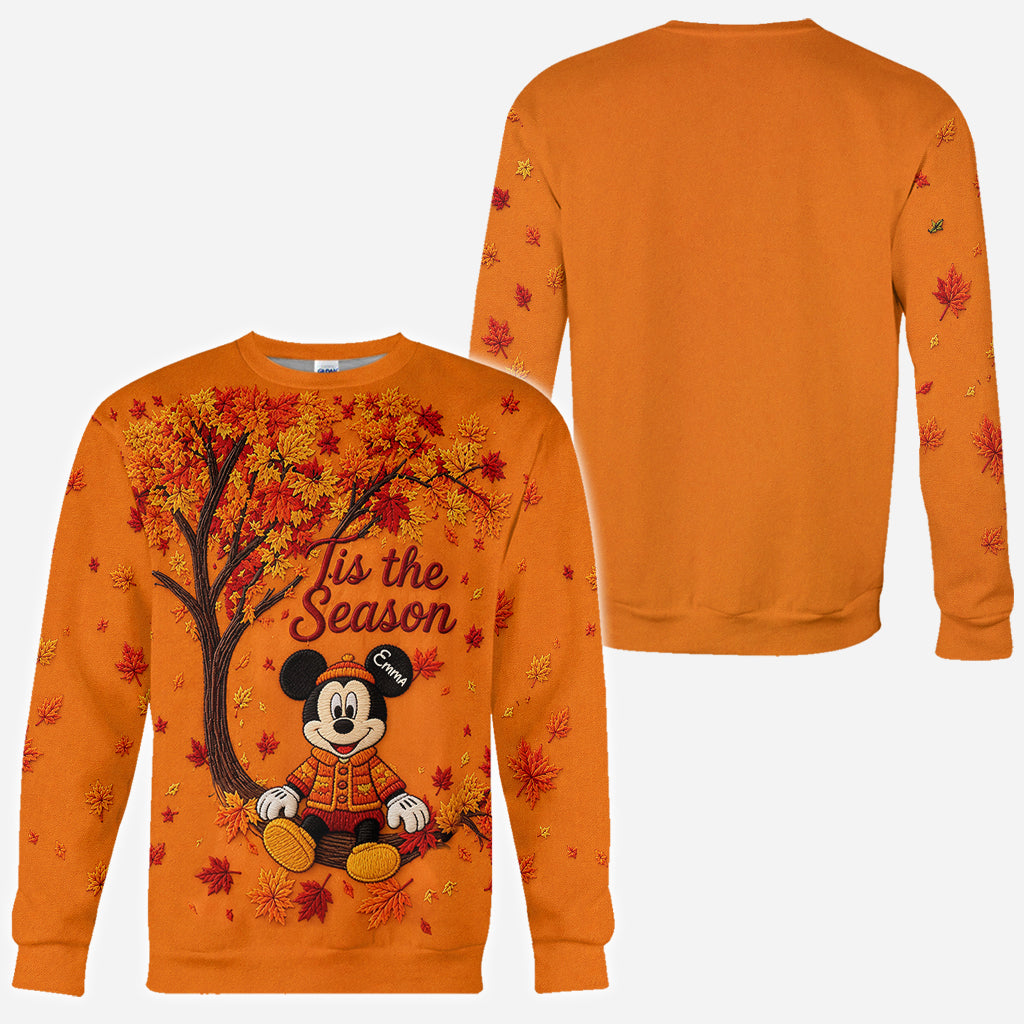 Personalized Cute Cartoon Mouse Autumn All Over Shirt Gift All Over Shirt GradoCreations