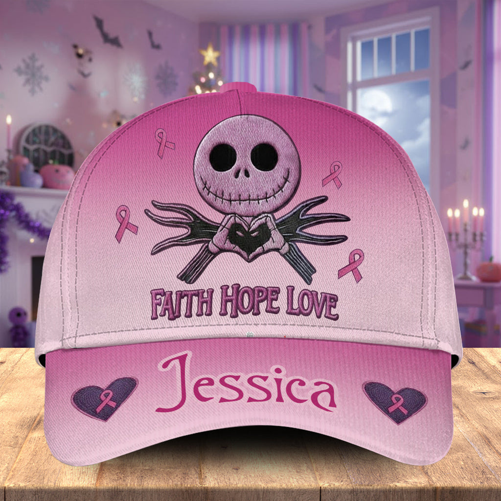 Personalized Breast Cancer Awareness Classic Cap with Name Classic Cap GradoCreations