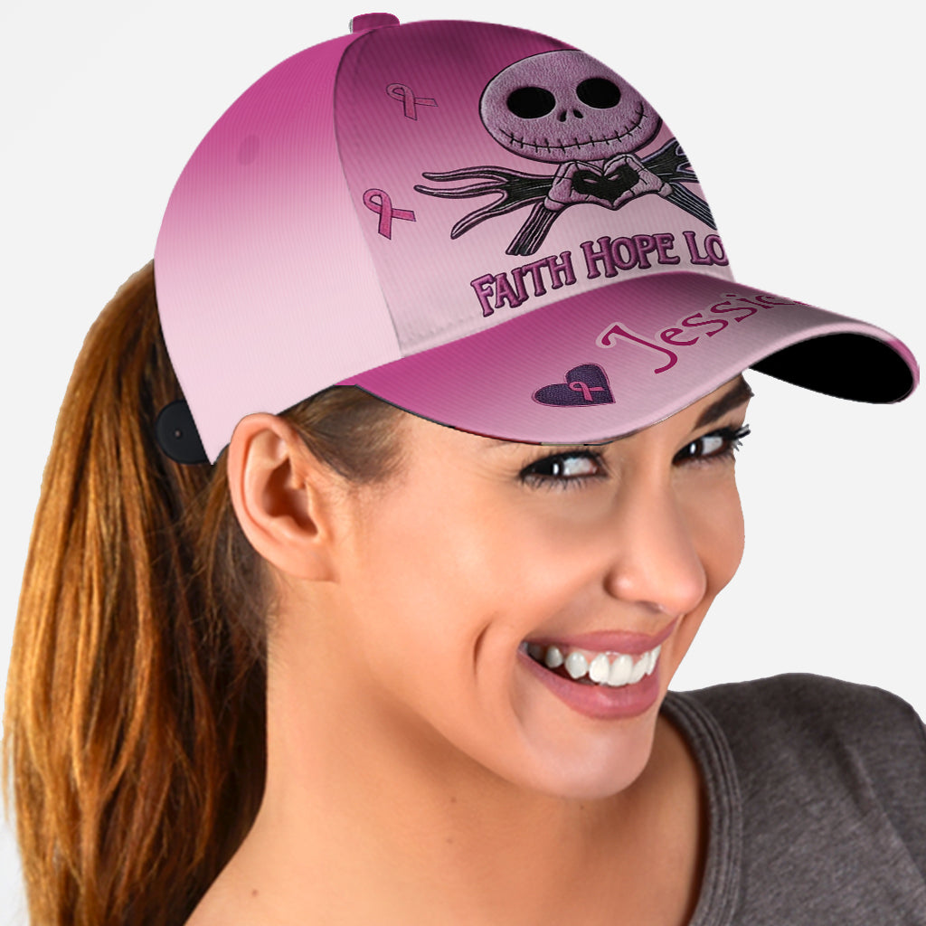 Personalized Breast Cancer Awareness Classic Cap with Name Classic Cap GradoCreations