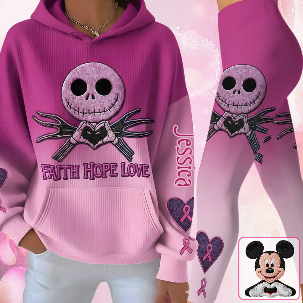 Personalized Breast Cancer Awareness Hoodie & Leggings Gift Hoodie & Leggings GradoCreations