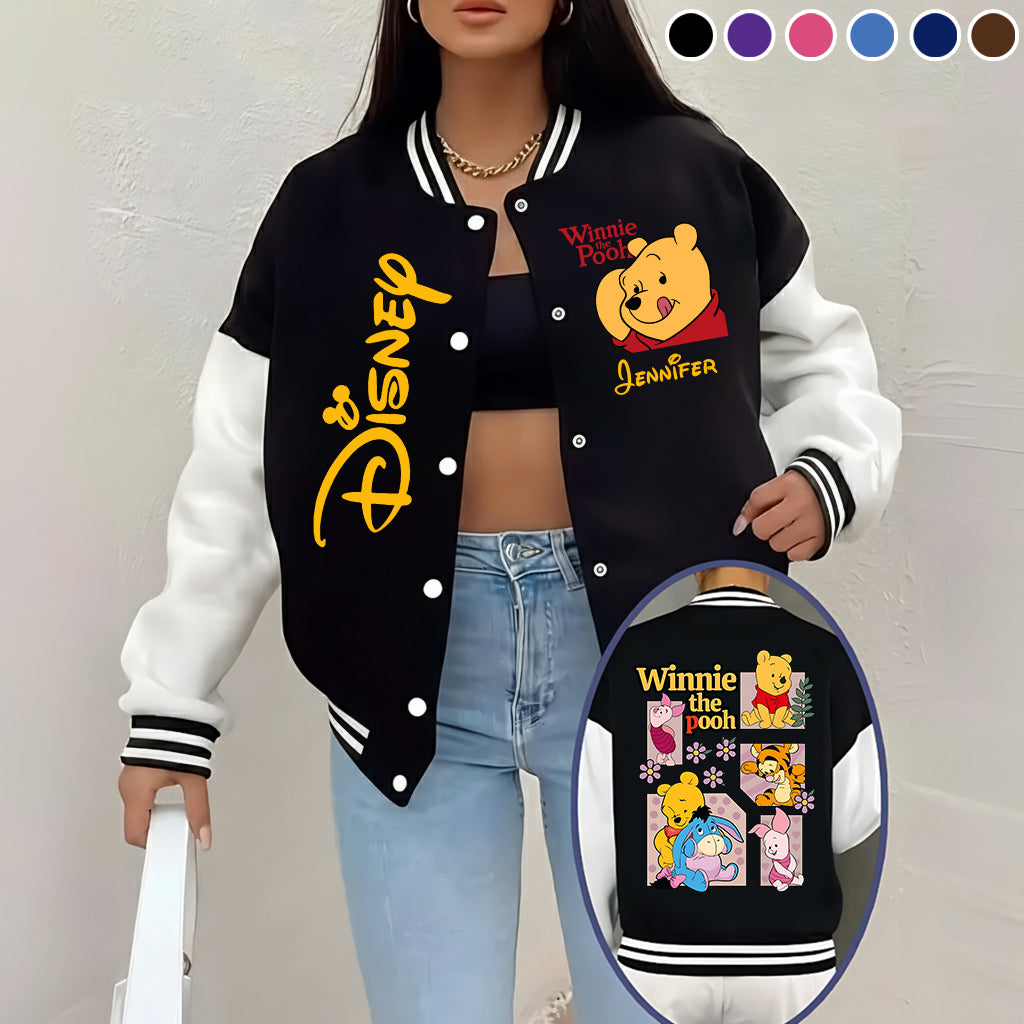 Personalized Winnie the Pooh Varsity Jacket Custom Name Gift Varsity Jacket GradoCreations