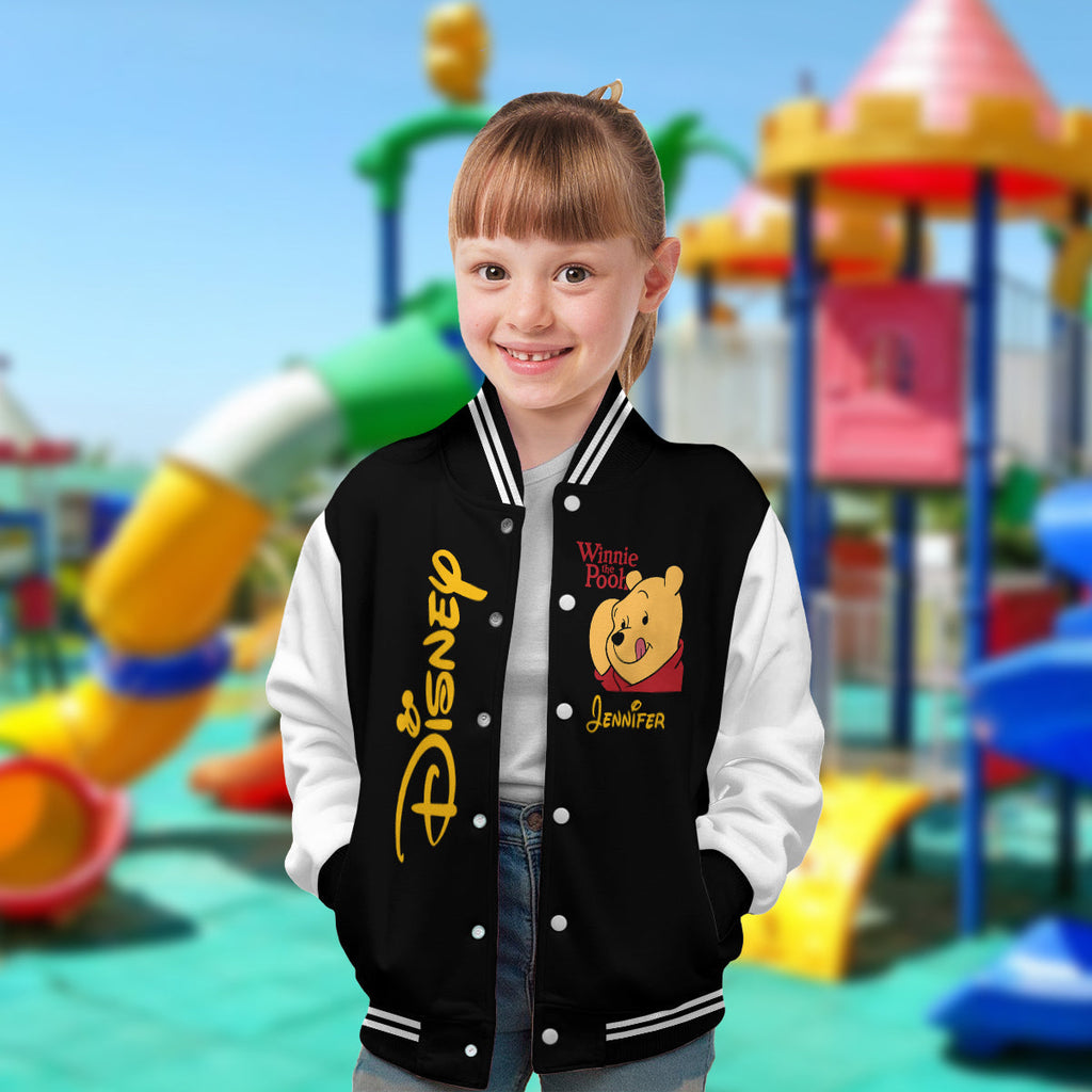 Personalized Winnie the Pooh Varsity Jacket Custom Name Gift Varsity Jacket GradoCreations