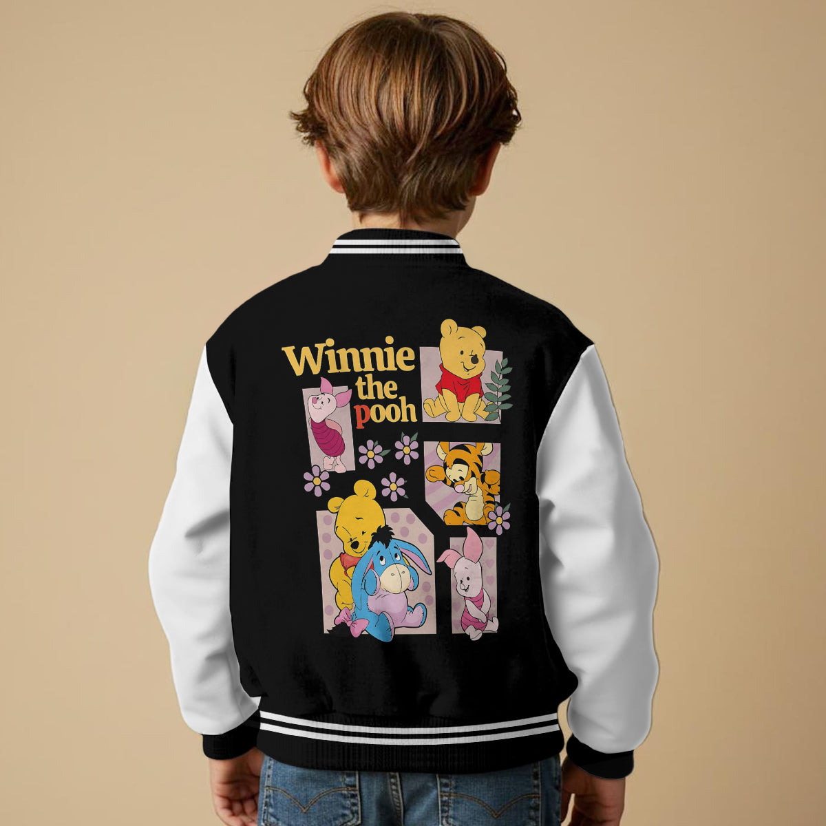 Personalized Winnie the Pooh Varsity Jacket Custom Name Gift Varsity Jacket GradoCreations