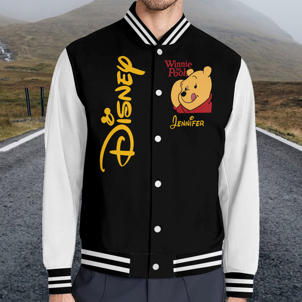 Personalized Winnie the Pooh Varsity Jacket Custom Name Gift Varsity Jacket GradoCreations