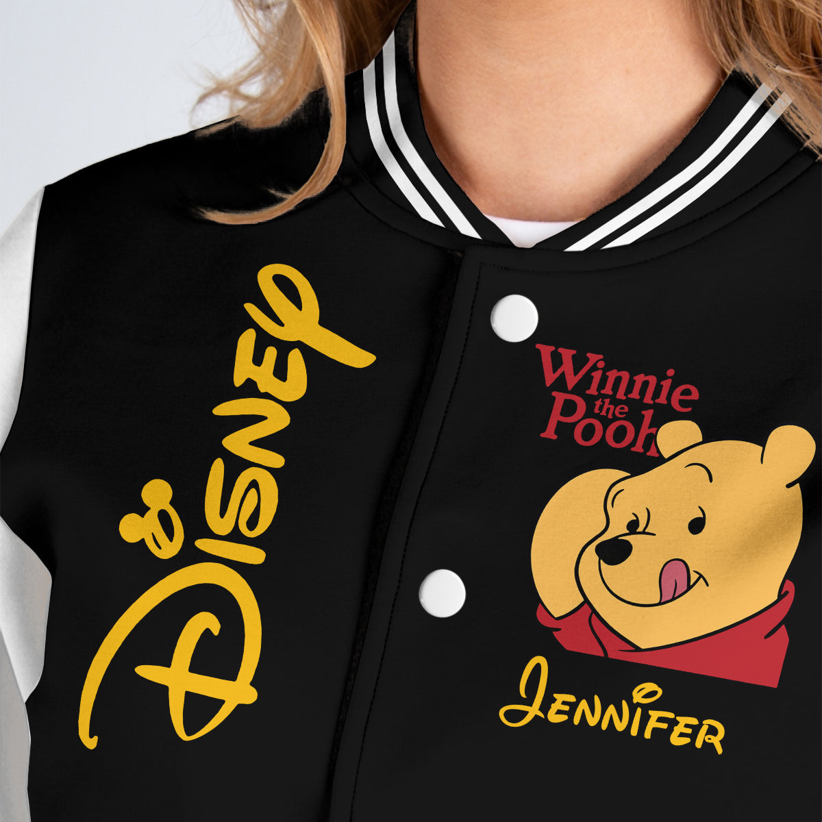 Personalized Winnie the Pooh Varsity Jacket Custom Name Gift Varsity Jacket GradoCreations