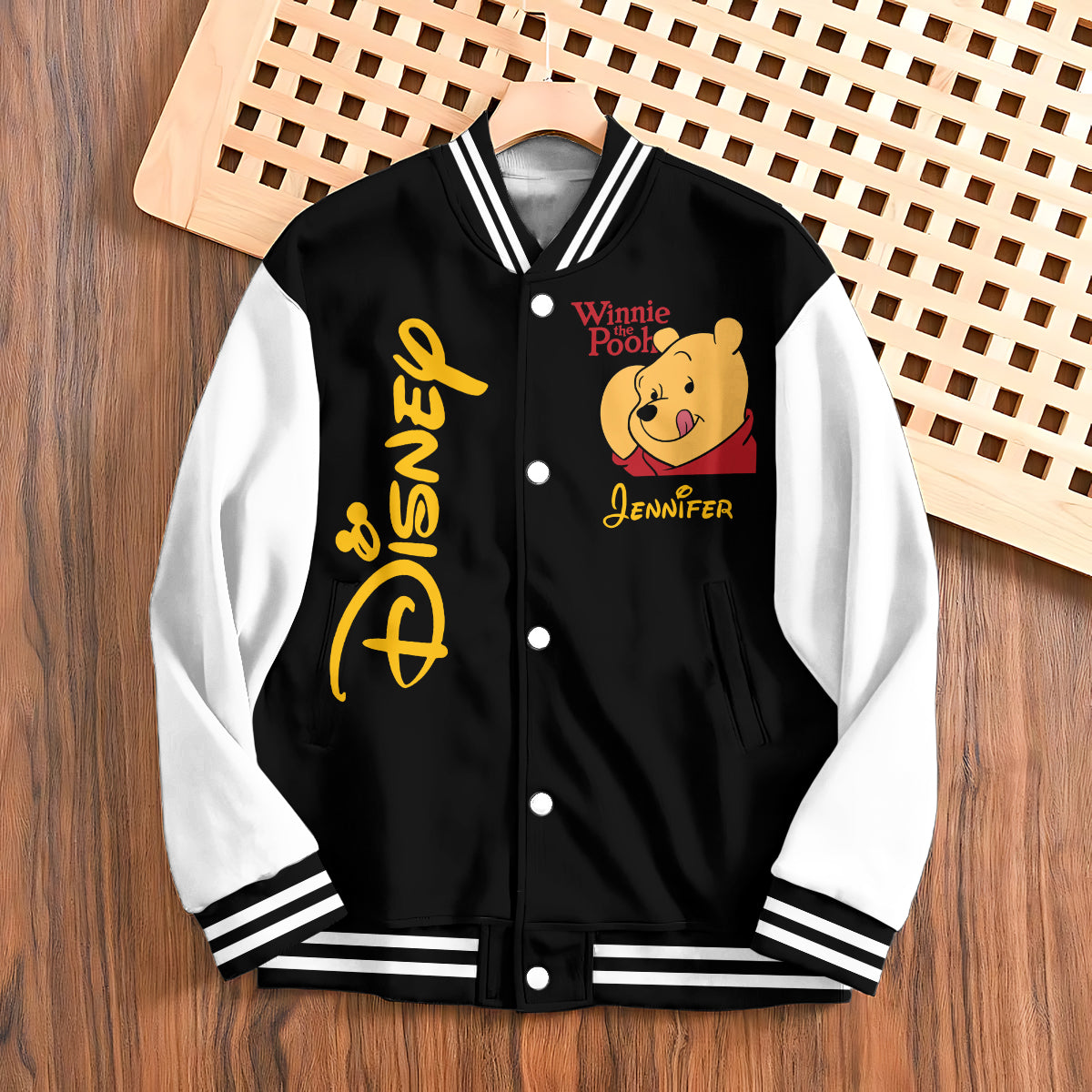 Personalized Winnie the Pooh Varsity Jacket Custom Name Gift Varsity Jacket GradoCreations
